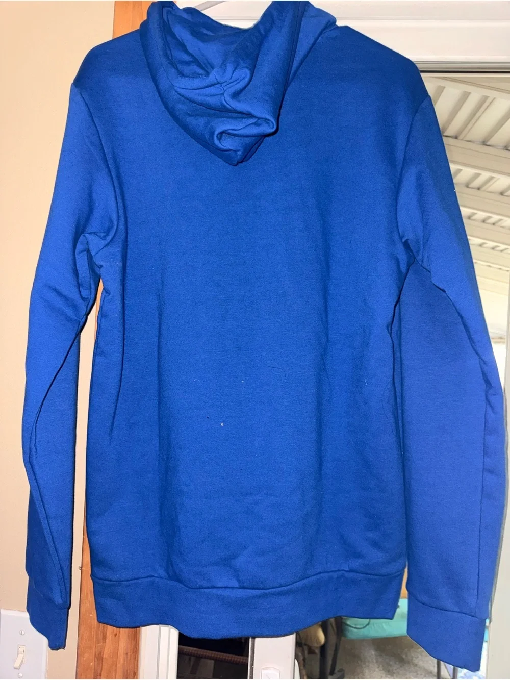 adidas Royal Blue Pullover Hoodie with White Logo